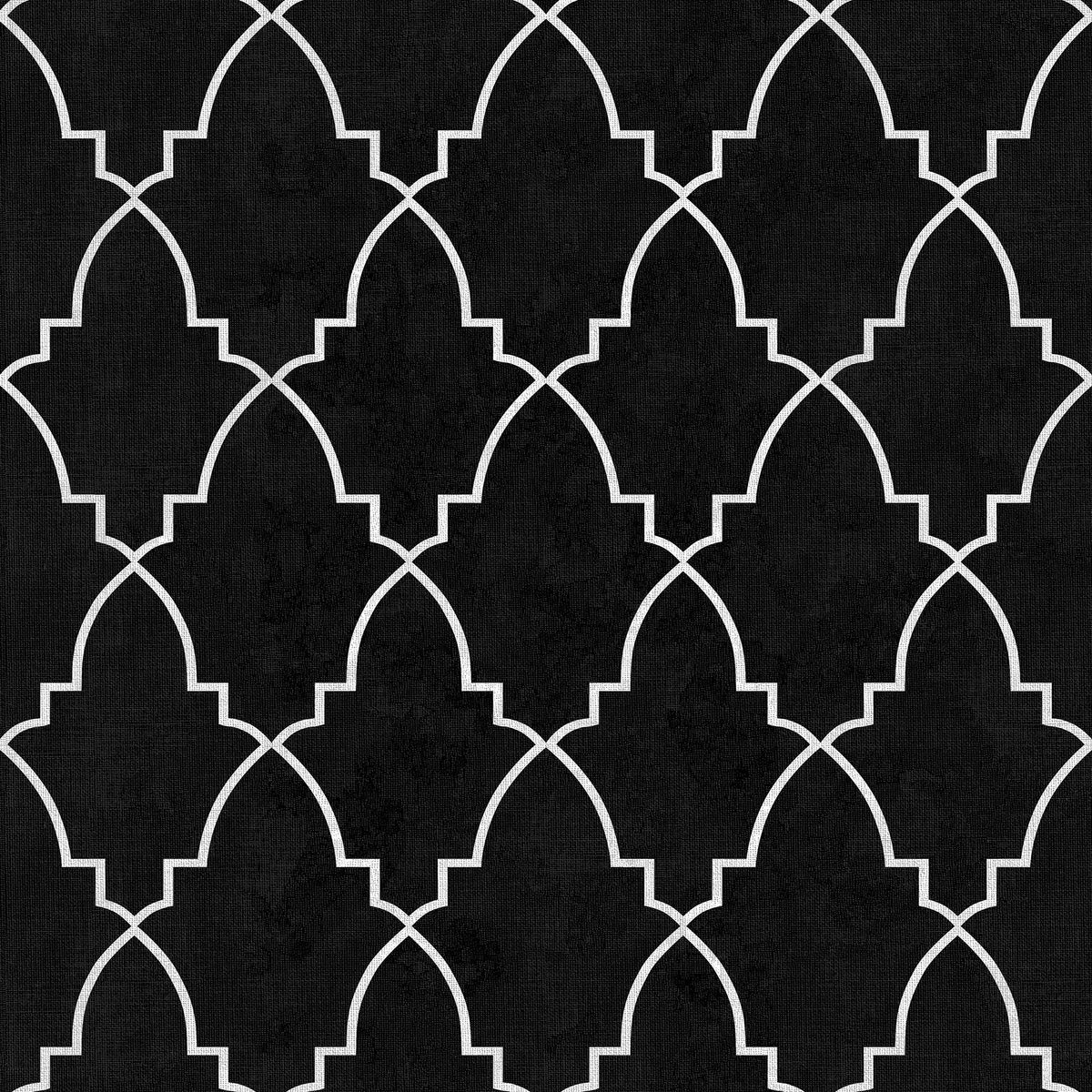 Medina Trellis Peel and Stick Wallpaper - Black pattern
