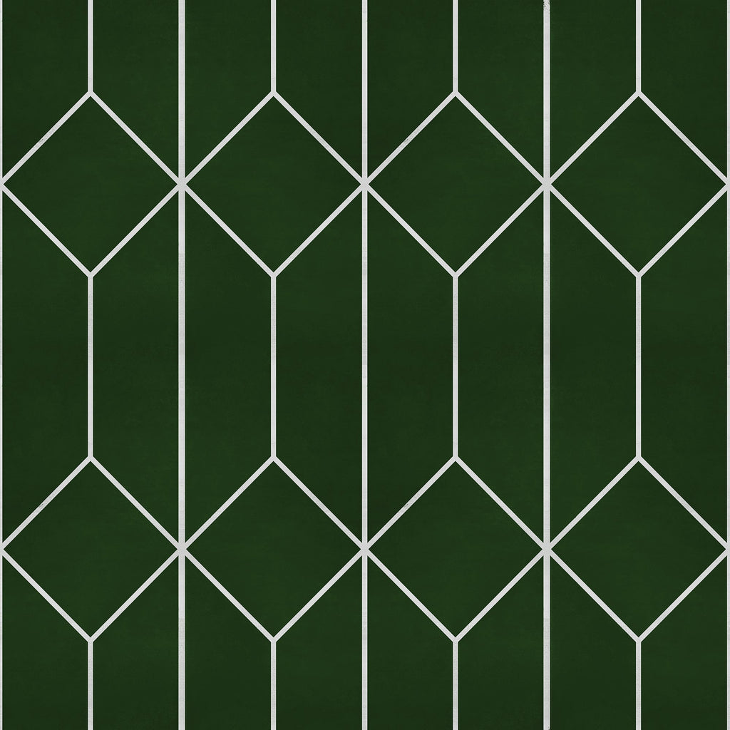 Diamond Trellis Peel and Stick Wallpaper - Green pattern