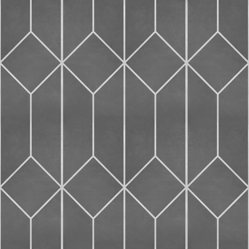 Diamond Trellis Peel and Stick Wallpaper - Gray pattern