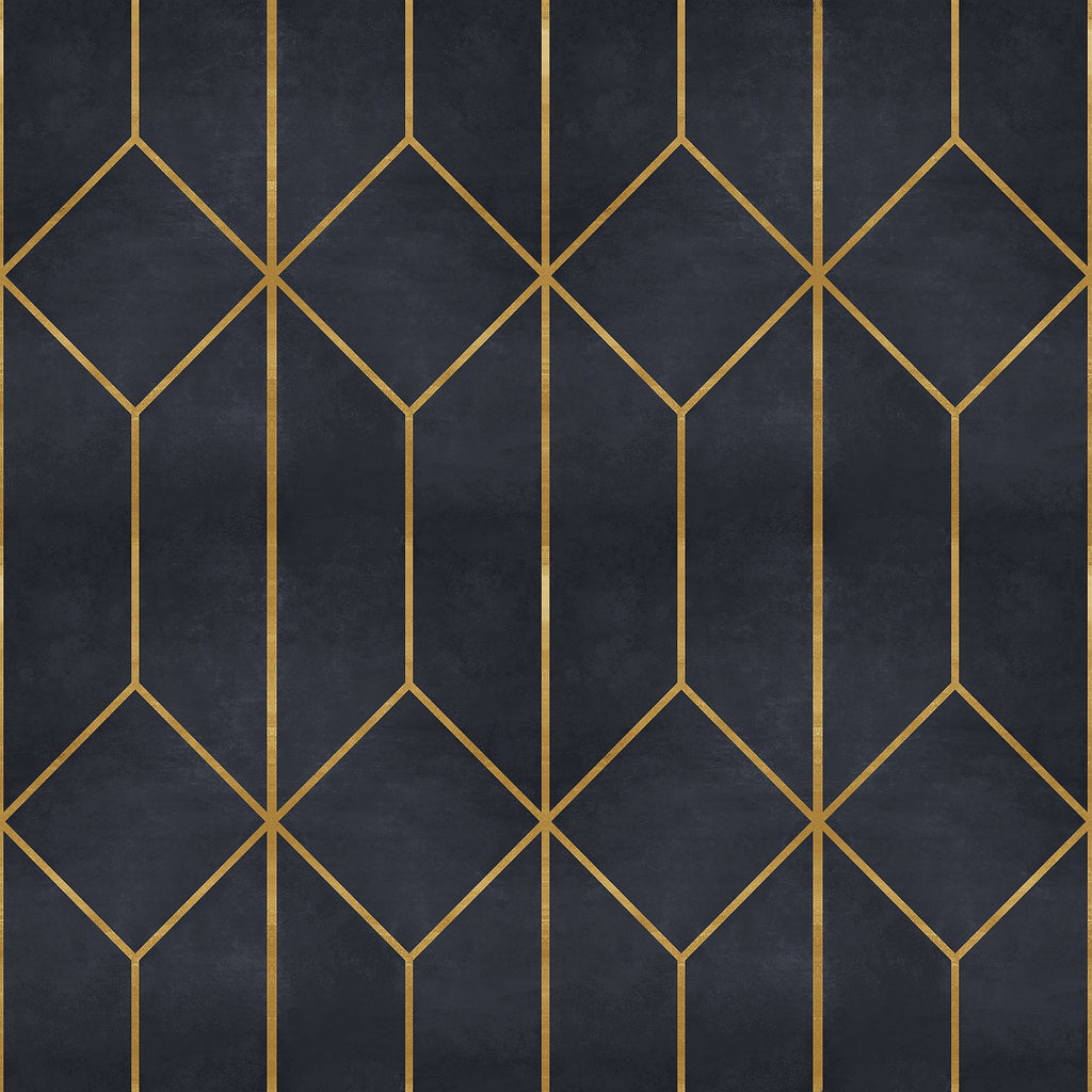 Diamond Trellis Peel and Stick Wallpaper - Navy pattern