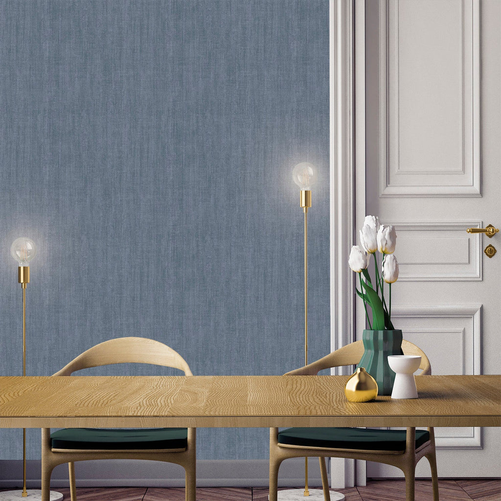 Allure Texture Wallpaper - Navy room view