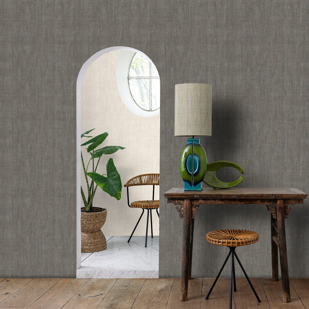 Allure Texture Wallpaper - Black room view