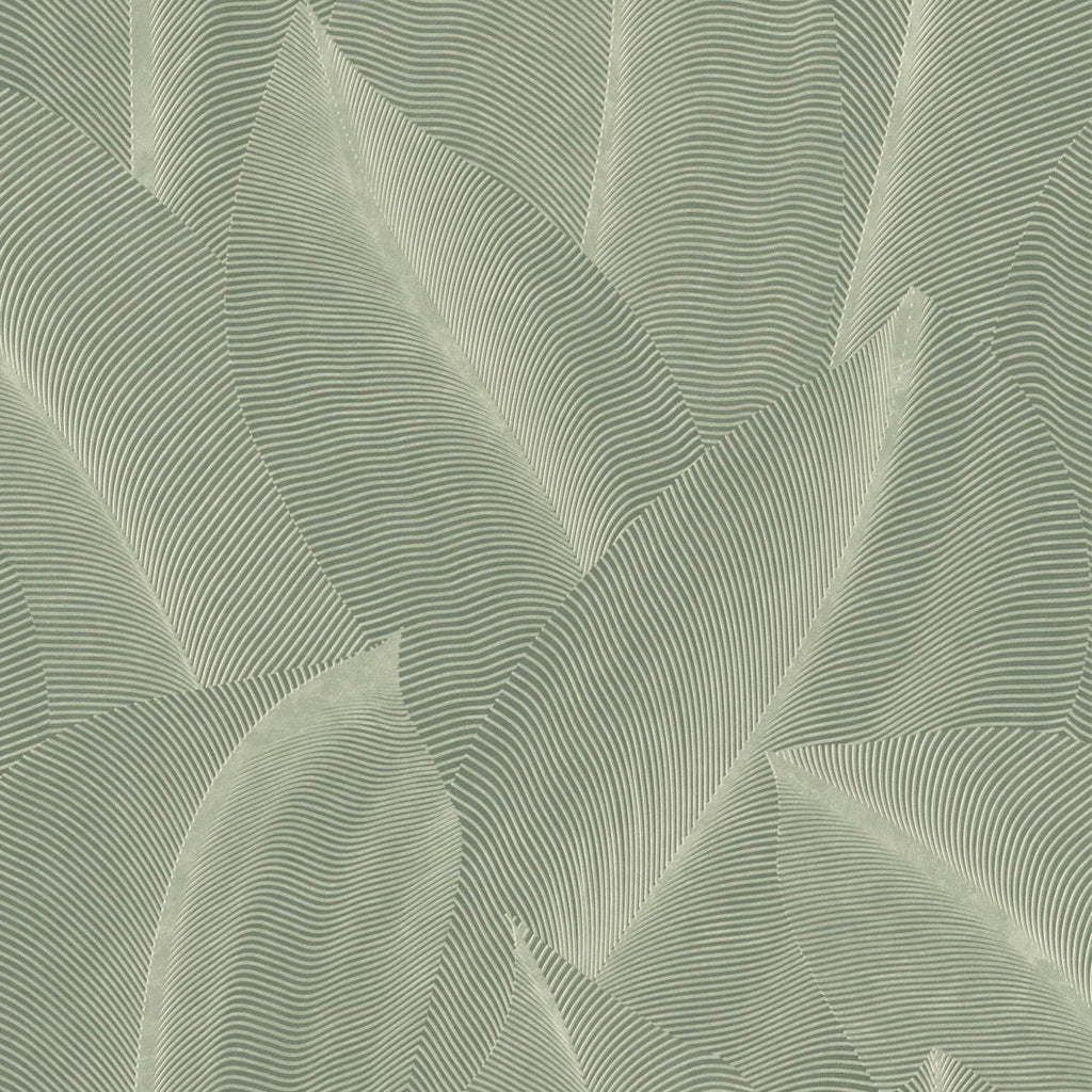 Allure Leaf Wallpaper - Green pattern