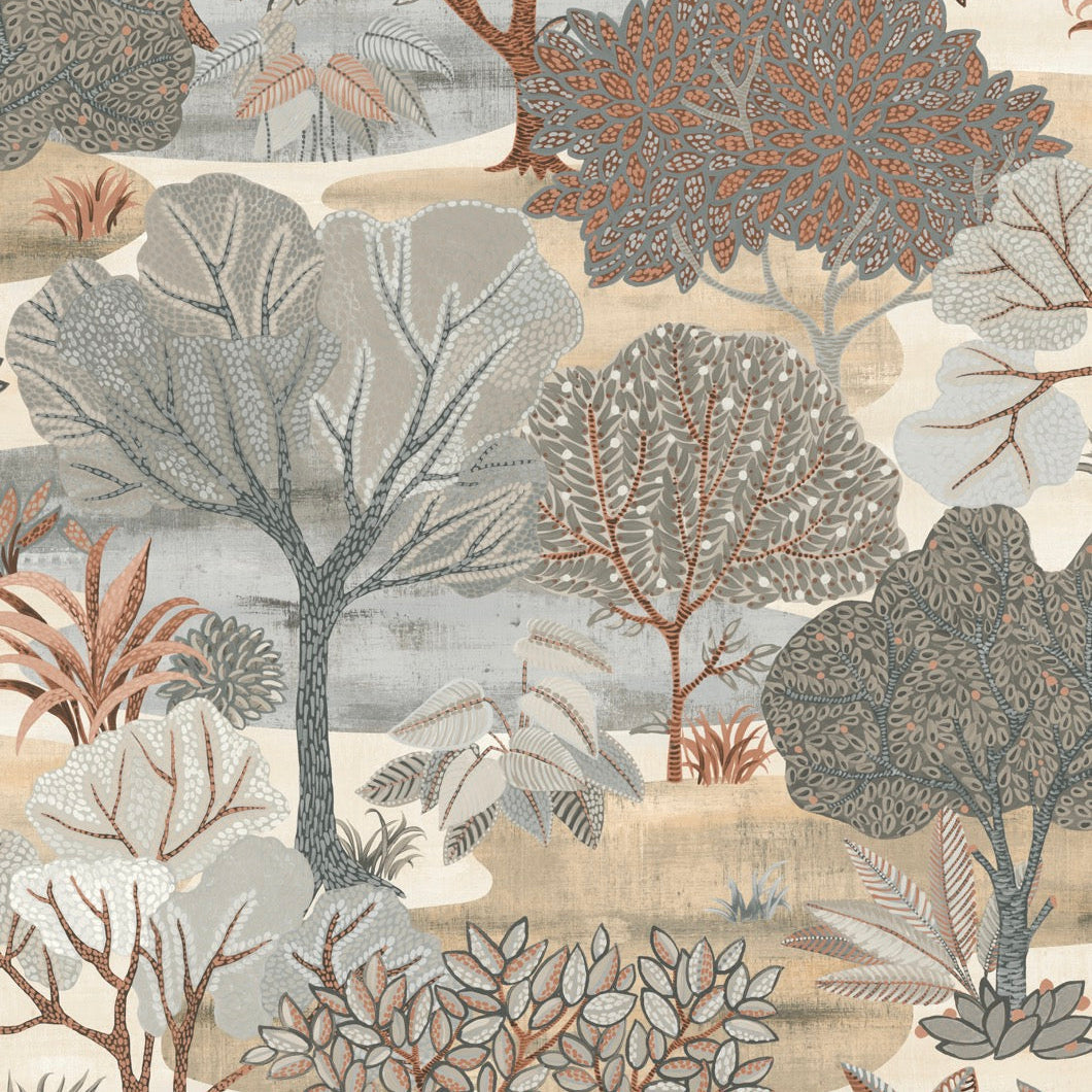Allure Forest Wallpaper - Taupe pattern