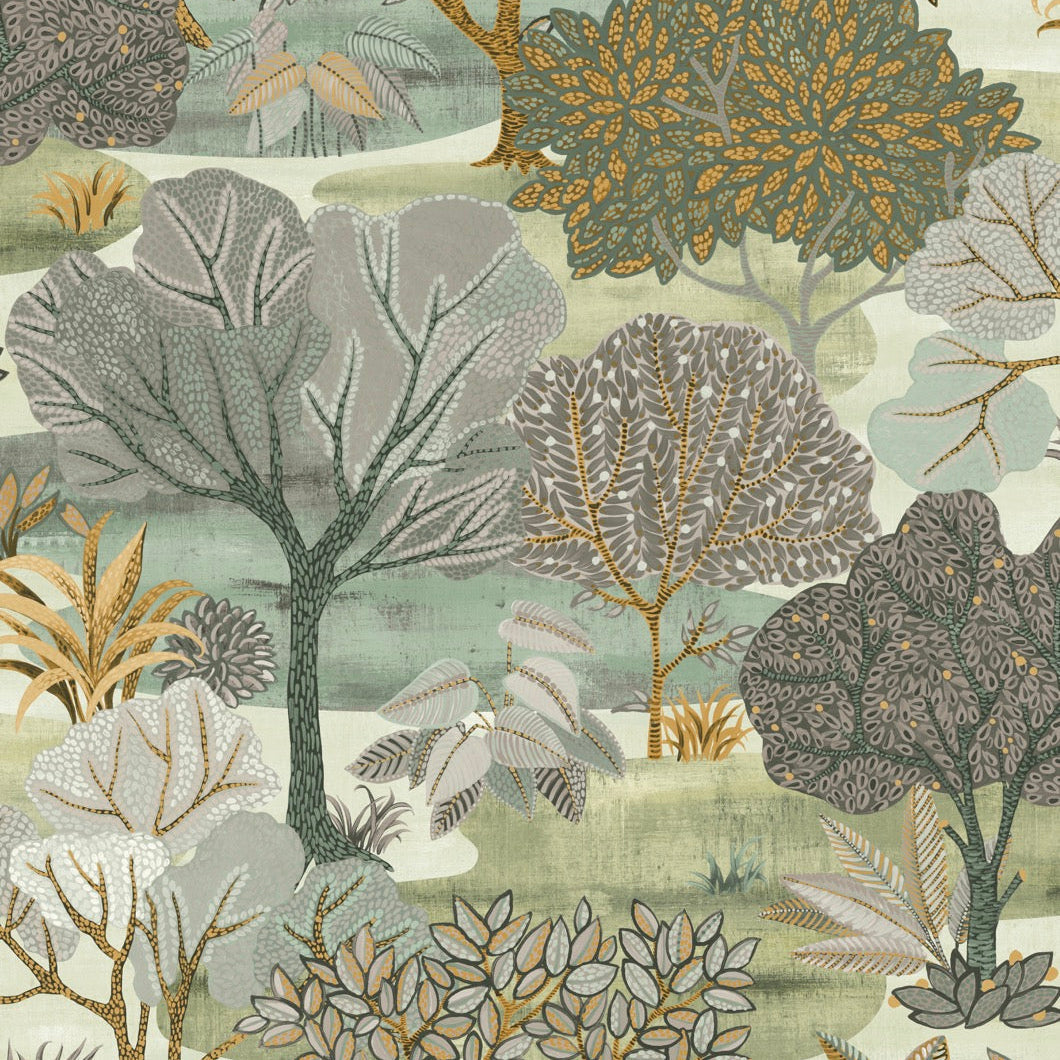 Allure Forest Wallpaper - Green pattern