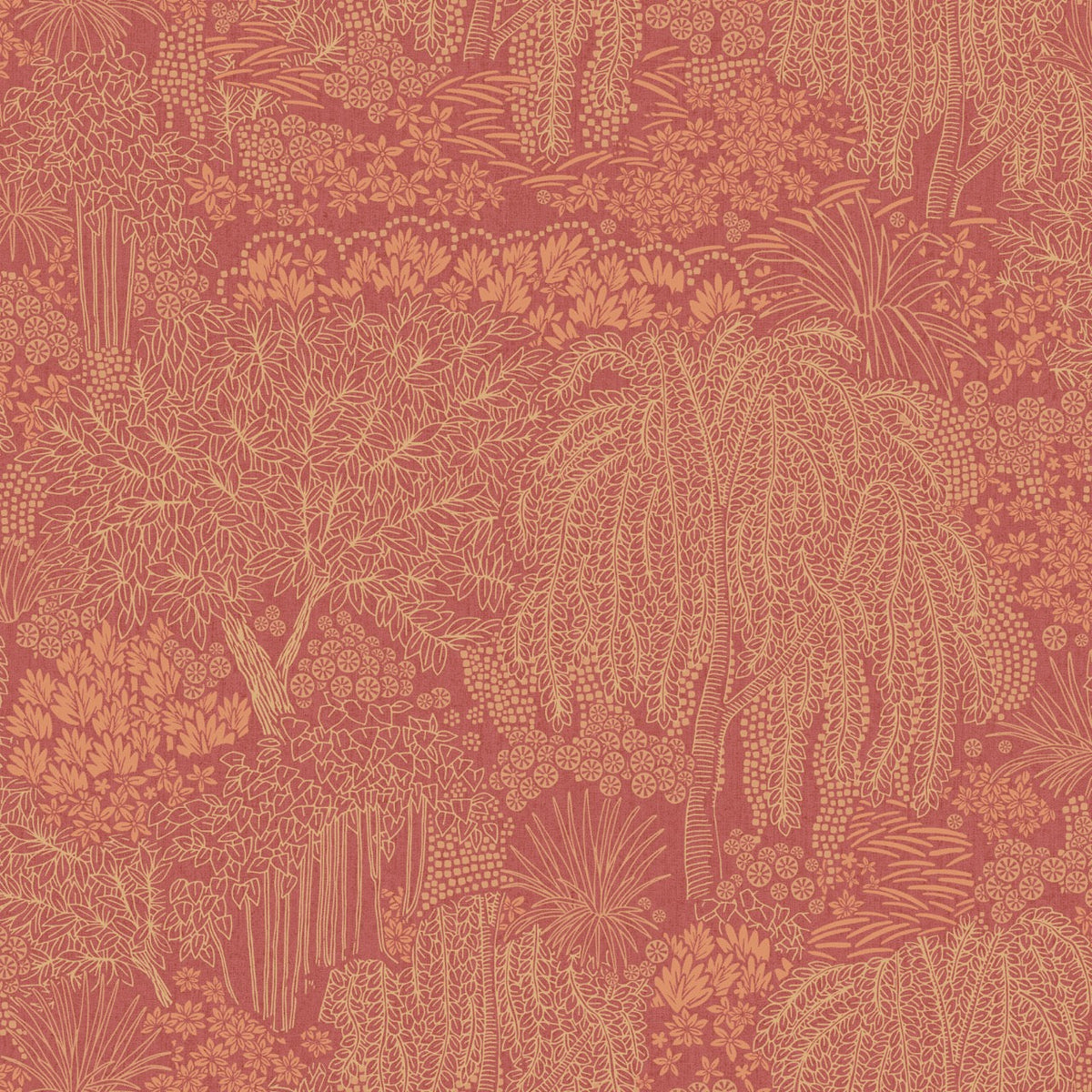 Willow Whisper Wallpaper - Red pattern