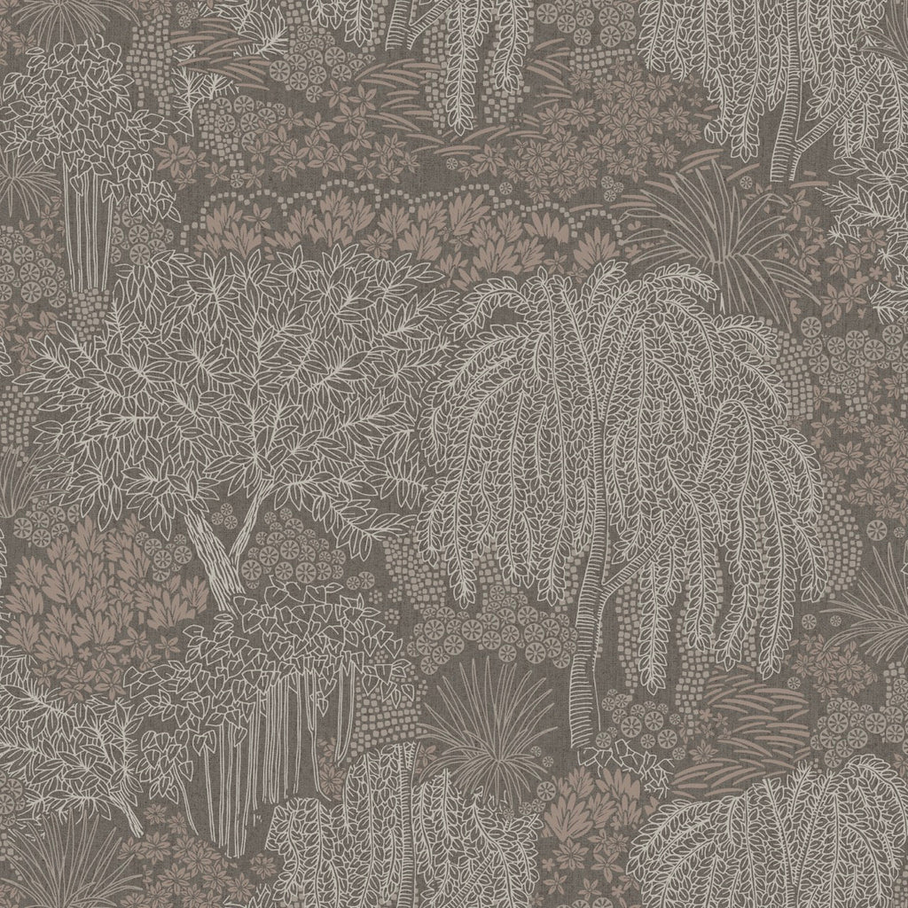 Willow Whisper Wallpaper - Black pattern