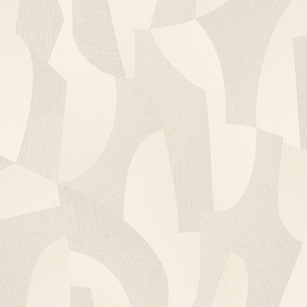 Sculpted Motion Wallpaper - Beige pattern