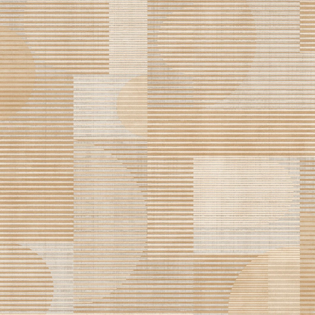 Geo Rhythm Wallpaper - Beige pattern
