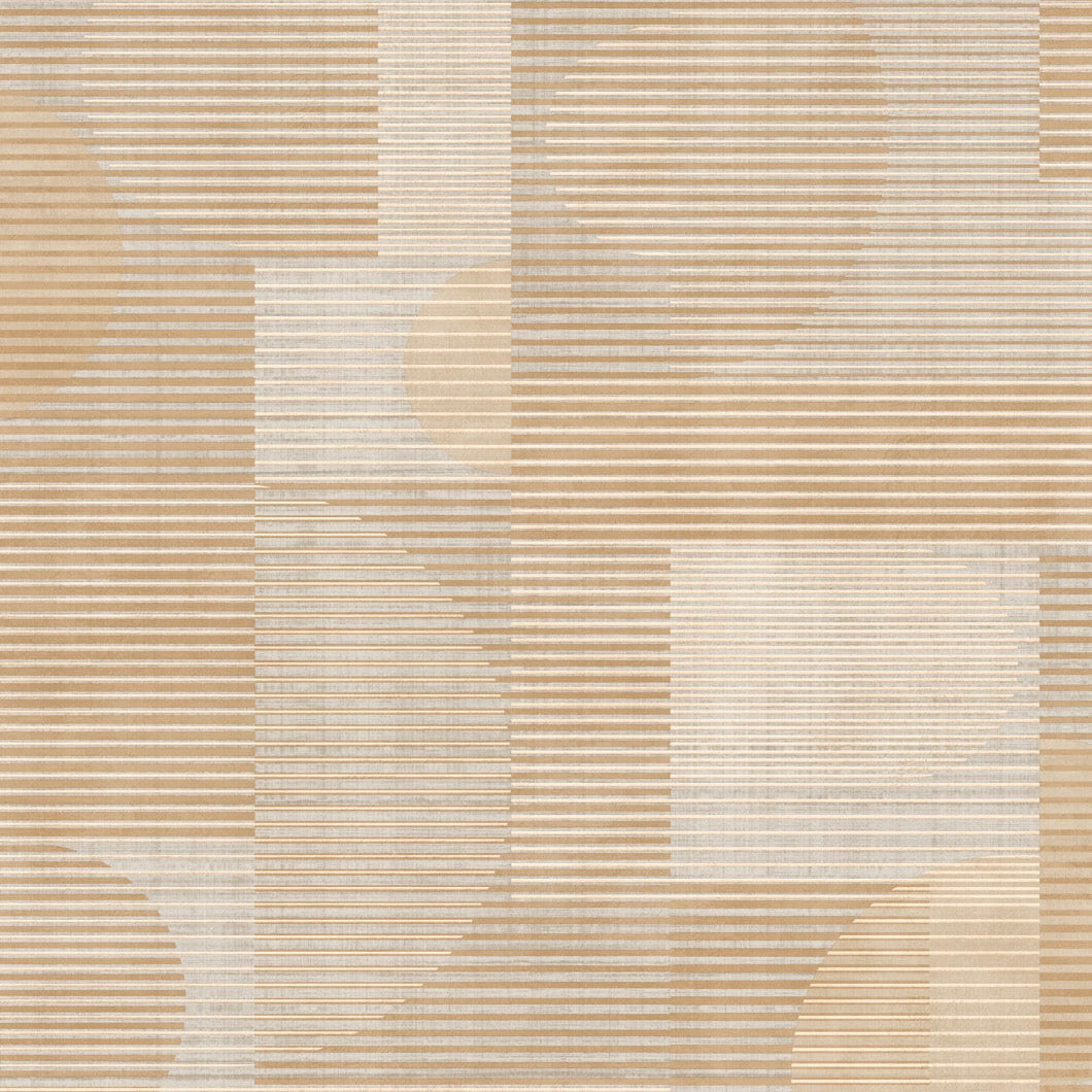 Geo Rhythm Wallpaper - Beige pattern