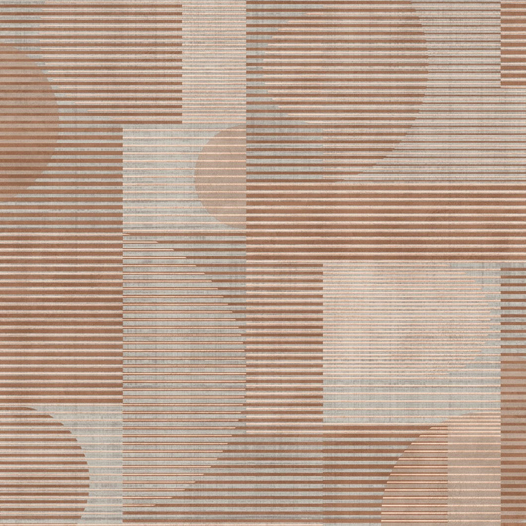 Geo Rhythm Wallpaper - Taupe pattern