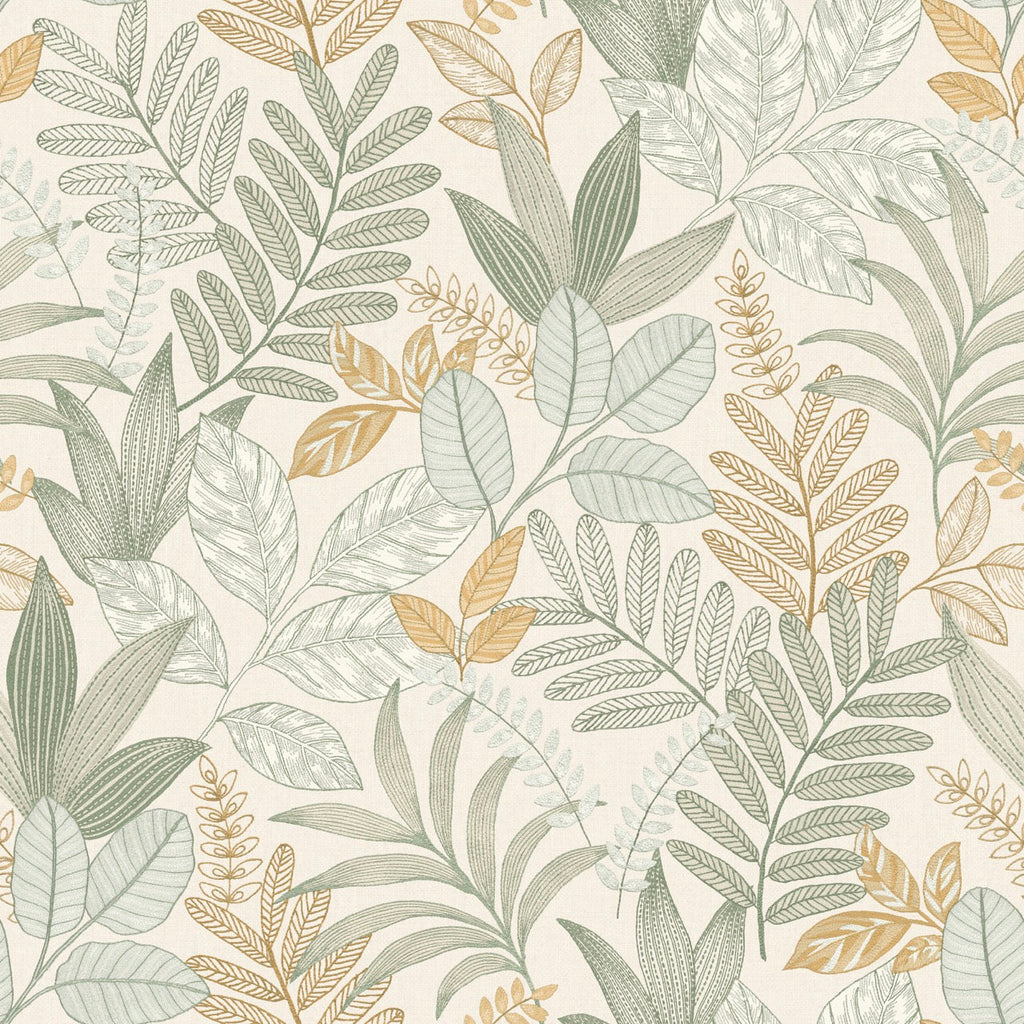 Allure Foliage Wallpaper - Green pattern