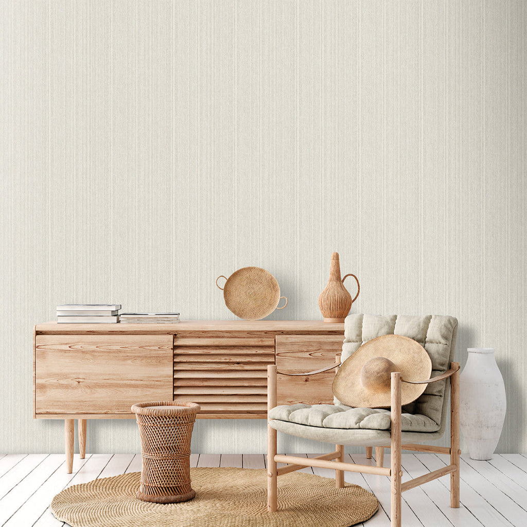 Rope Plain Texture Wallpaper - White room view
