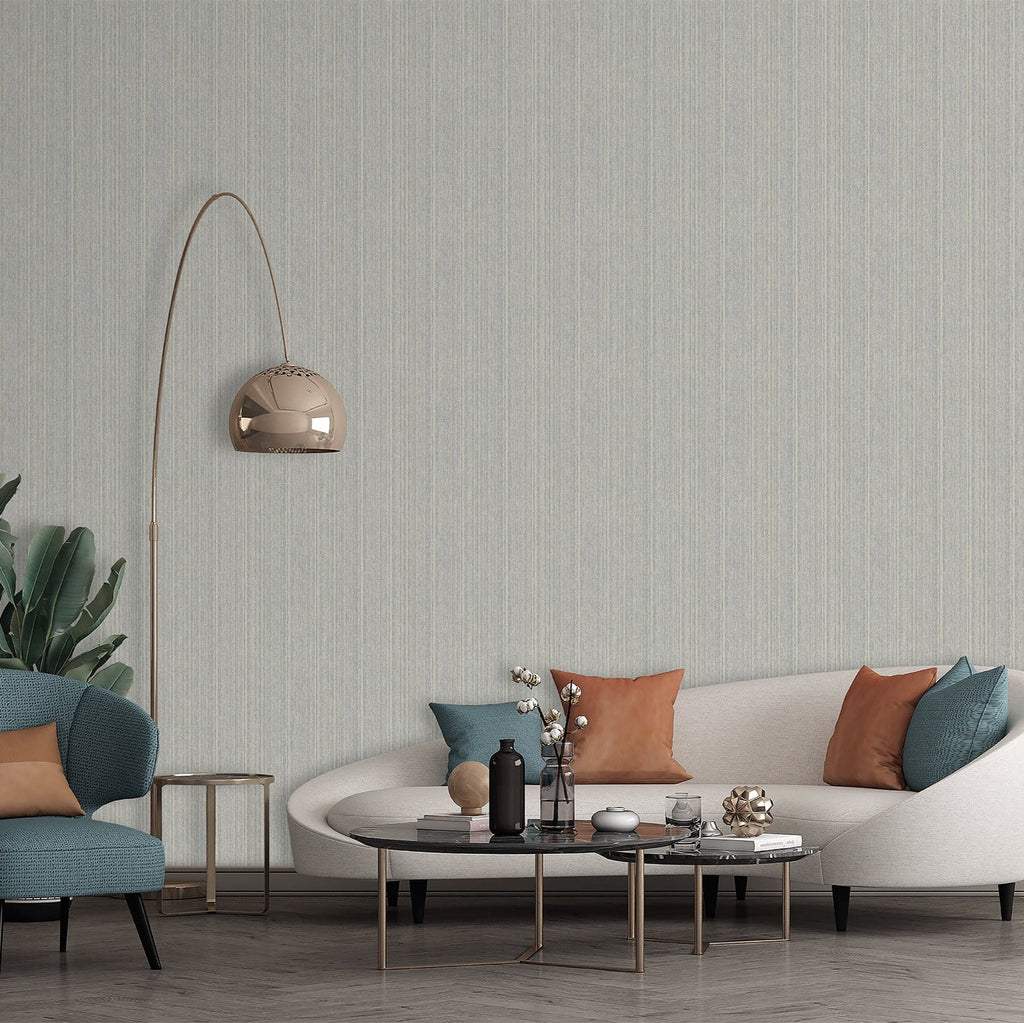 Rope Plain Texture Wallpaper - Blue room view