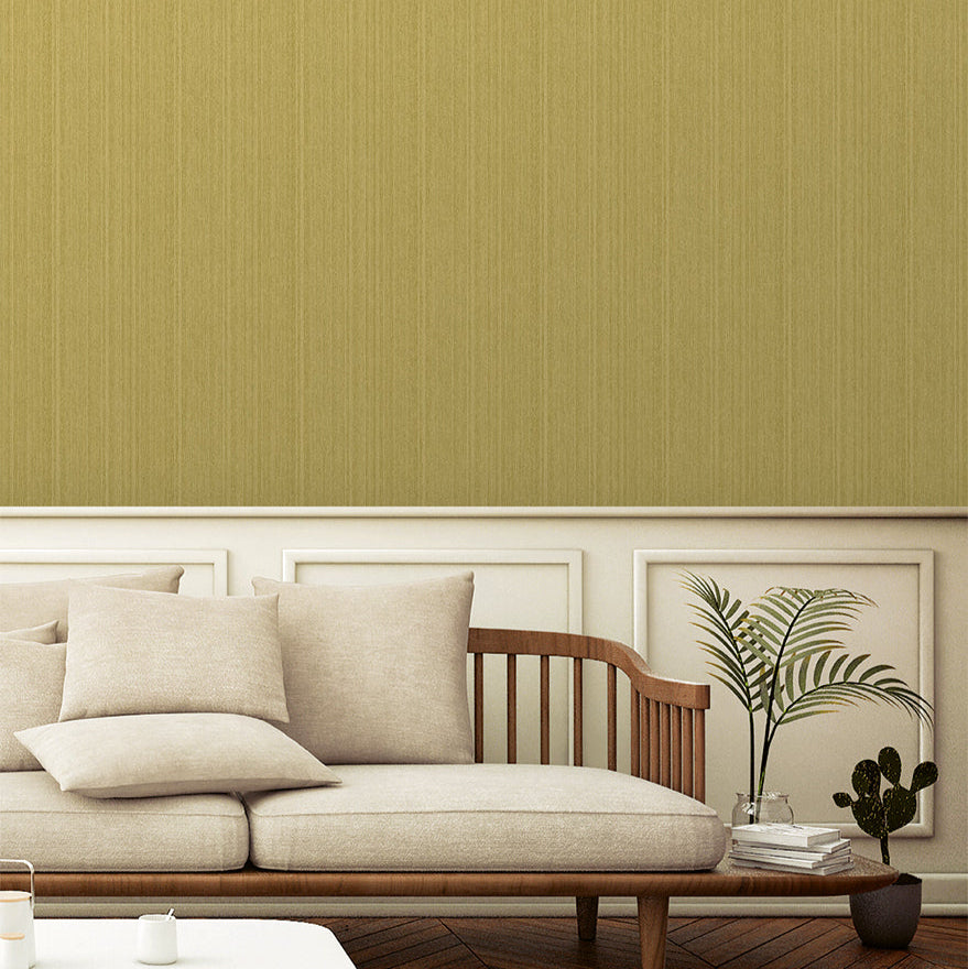 Rope Plain Texture Wallpaper - Mustard room view