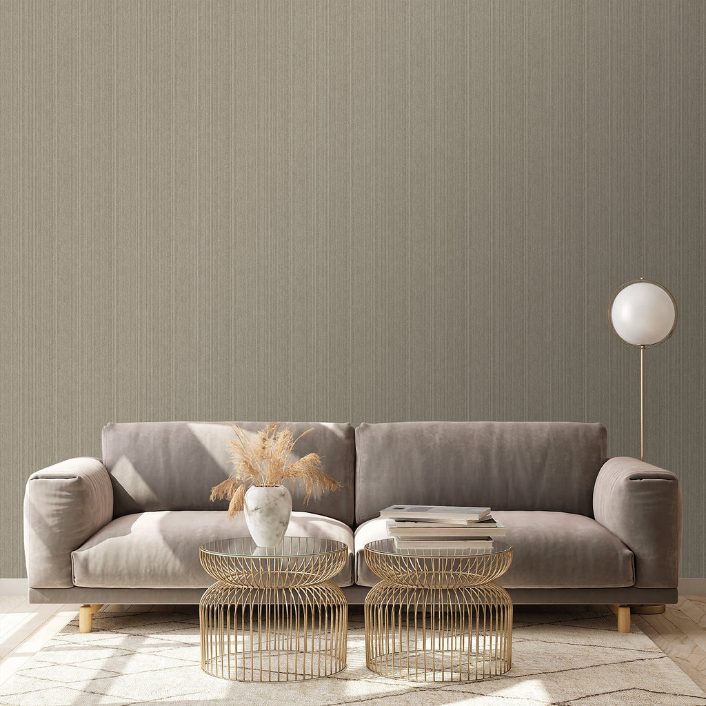 Rope Plain Texture Wallpaper - Gray room view