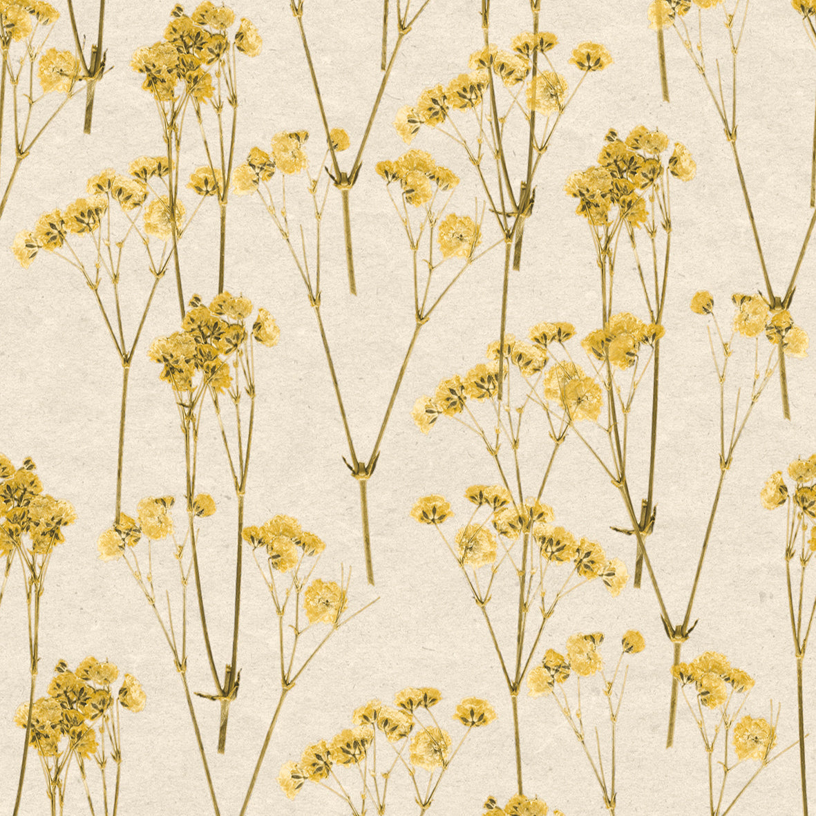 Spry Flower Wallpaper - Yellow pattern