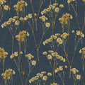 Spry Flower Wallpaper - Navy pattern