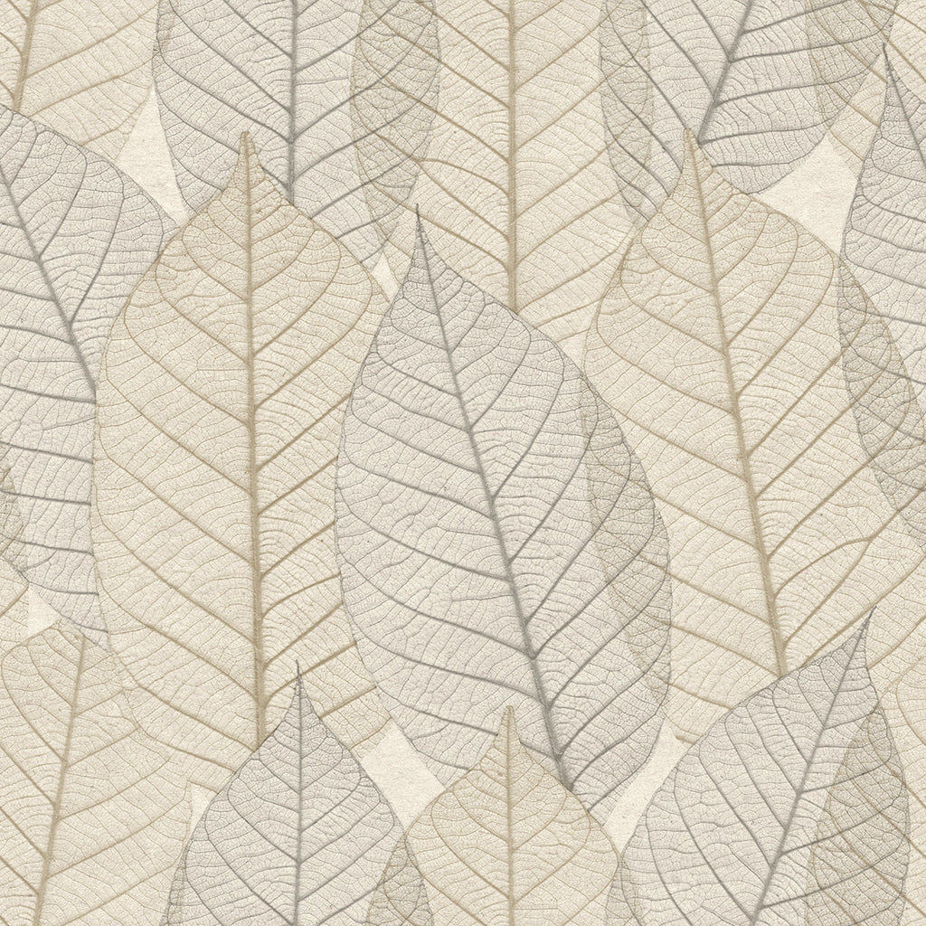 Leaf Lace Wallpaper - Cream pattern