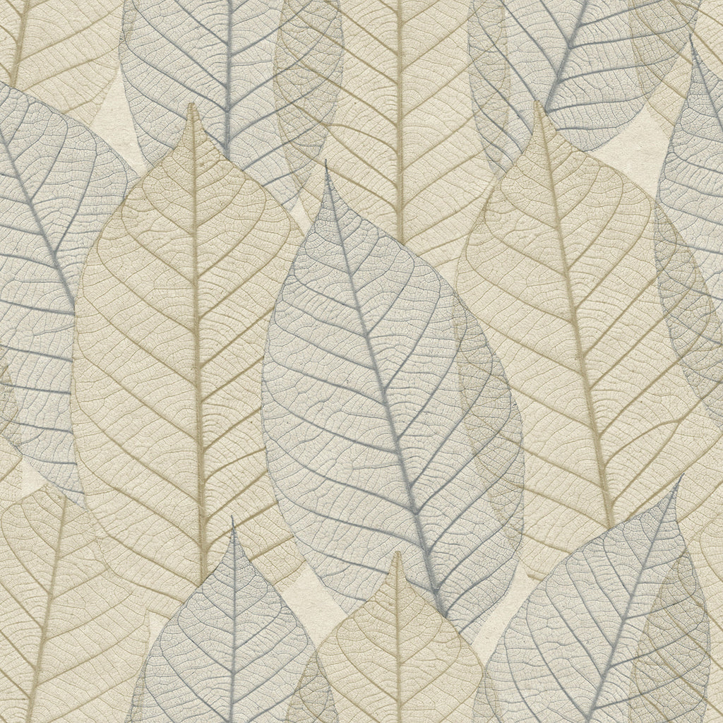 Leaf Lace Wallpaper - Blue pattern