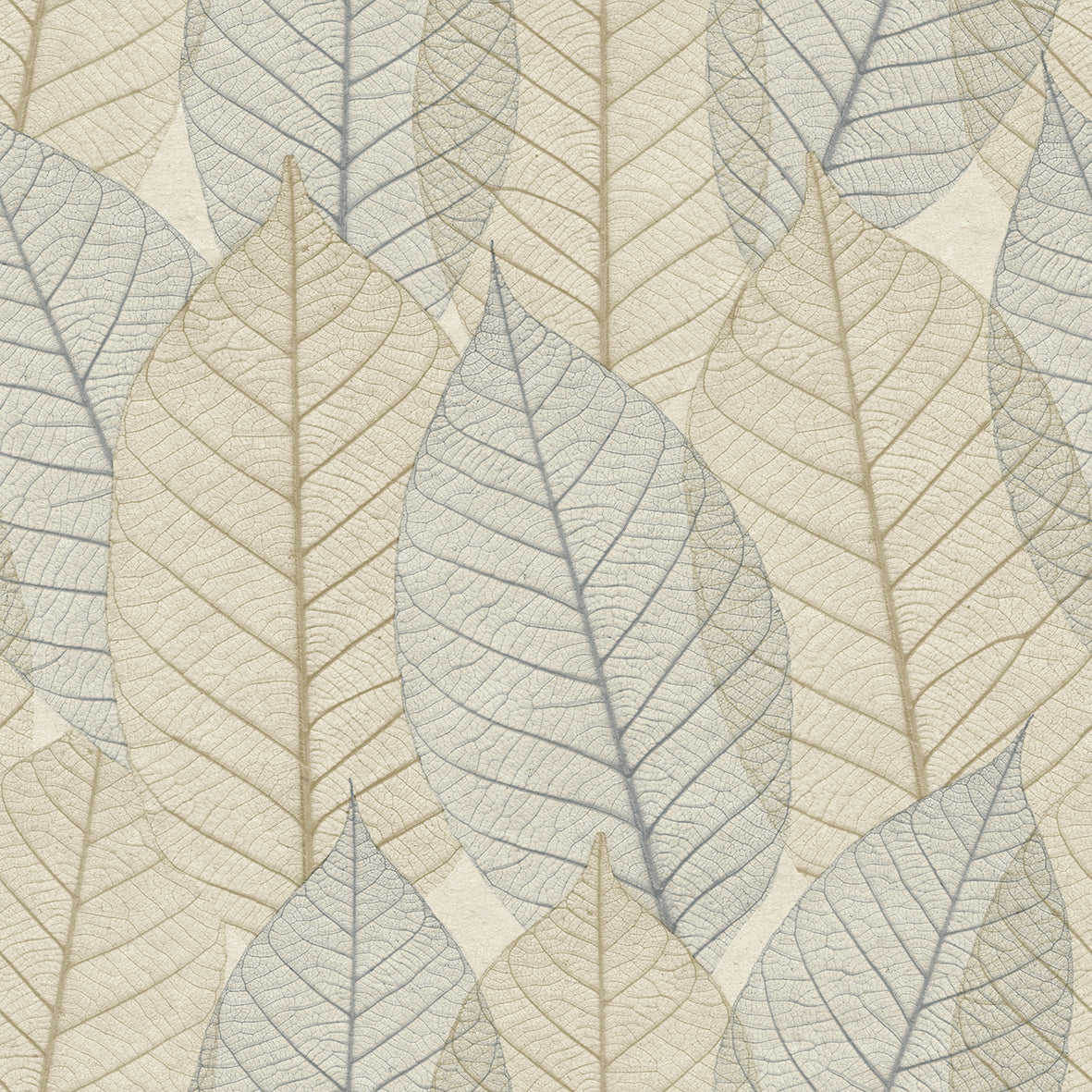 Leaf Lace Wallpaper - Blue pattern
