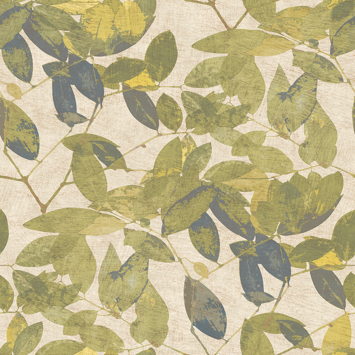 Beech Leaves Wallpaper - Green pattern