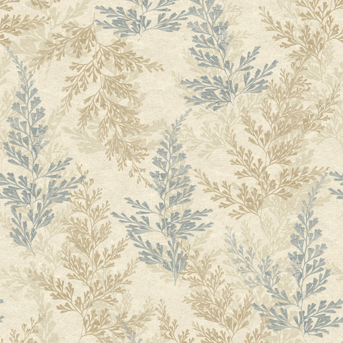 Wild Herbs Wallpaper - Blue pattern