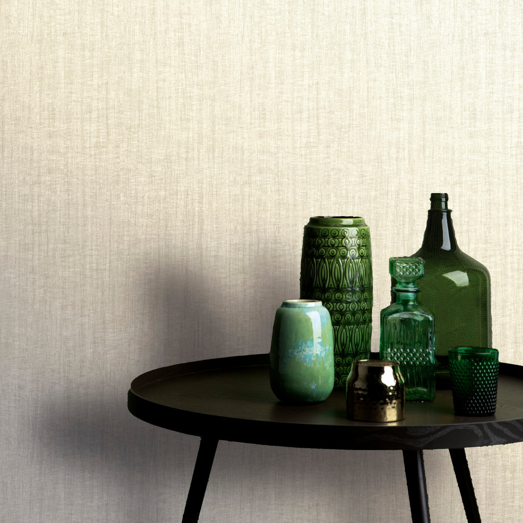 Papyrus Lux Wallpaper - Cream room view
