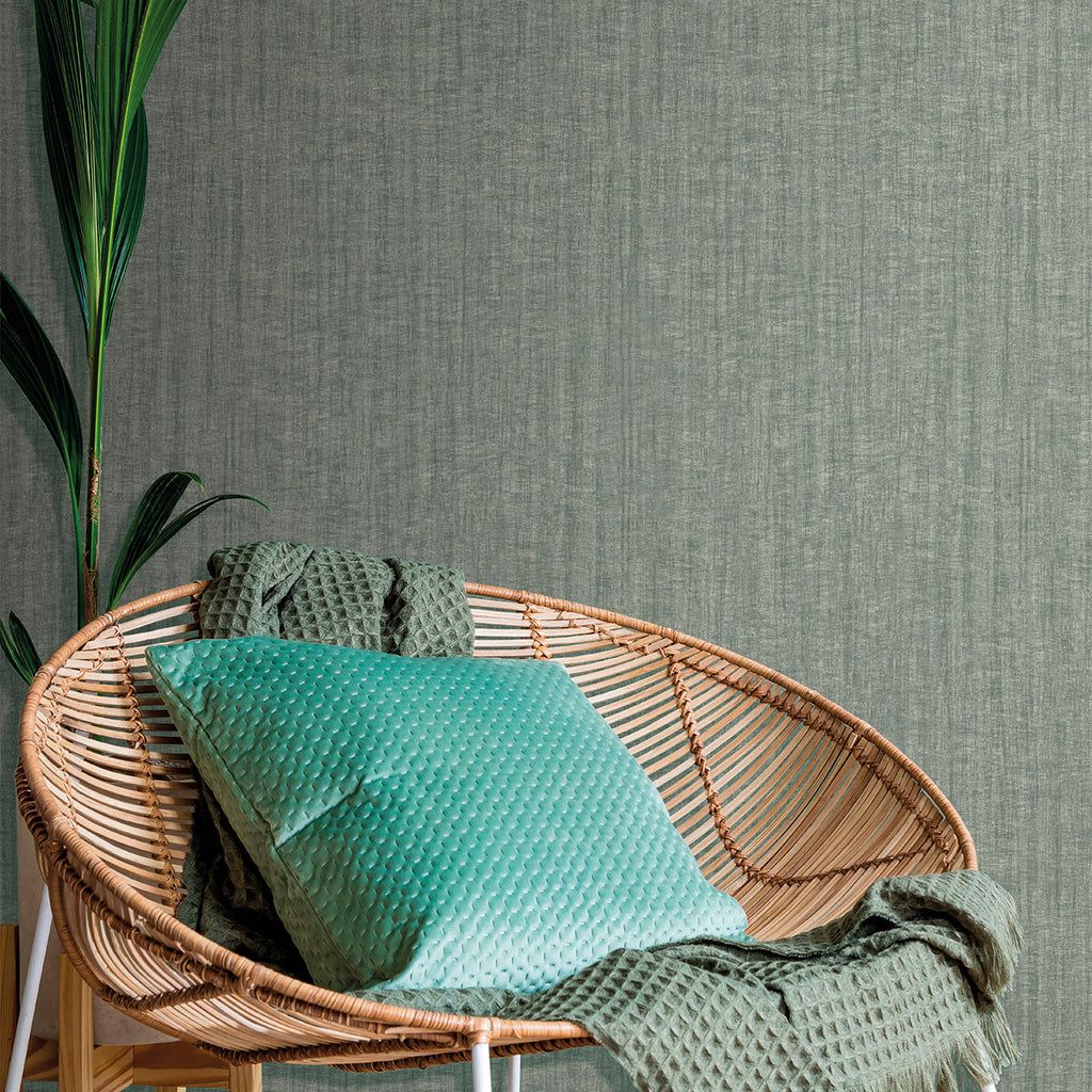 Papyrus Lux Wallpaper - Sage room view