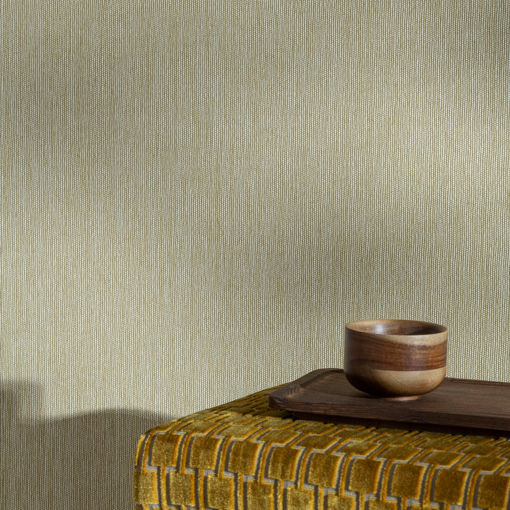 Rafia Grasscloth Wallpaper - Beige room view