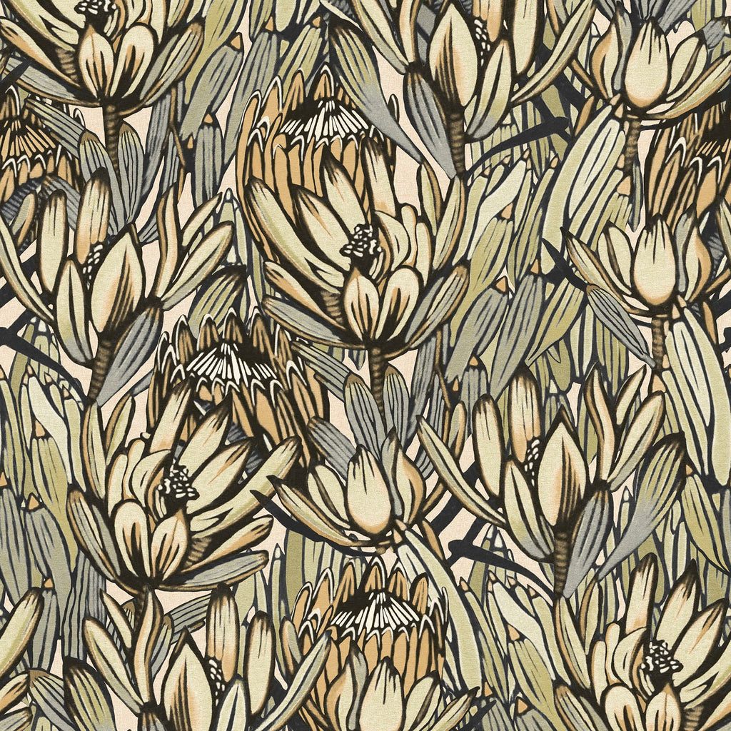 Copacabana Wallpaper - Cream pattern