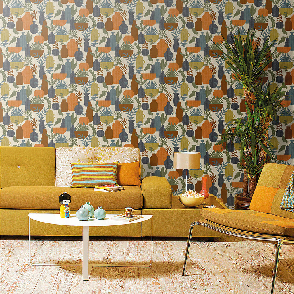Botanica Clayworks Wallpaper - Orange room view