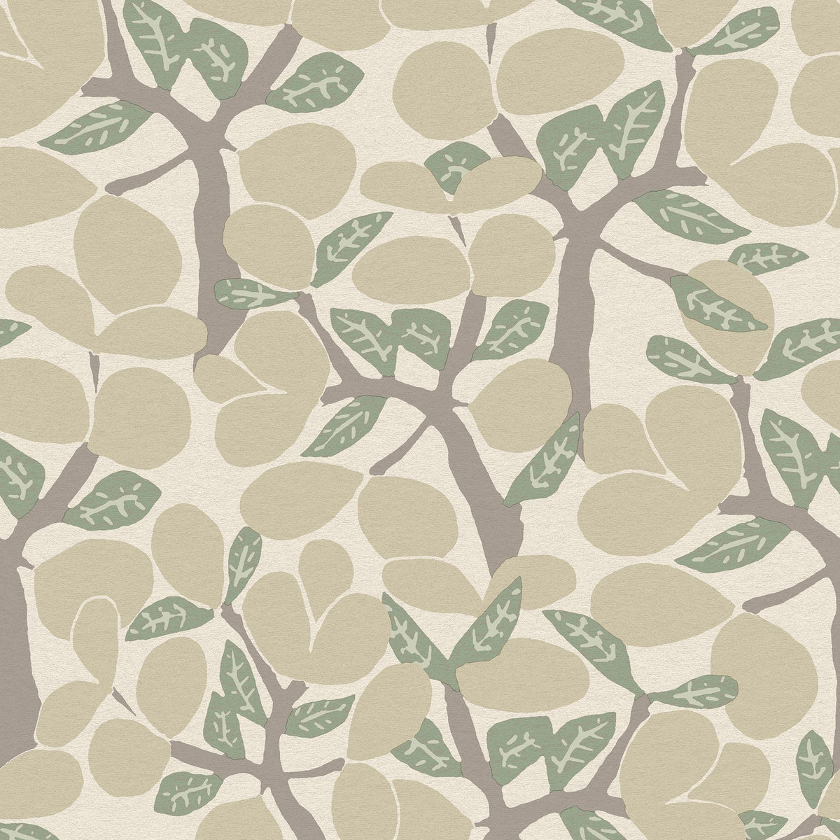 Janneiro Botanica Wallpaper - Cream pattern
