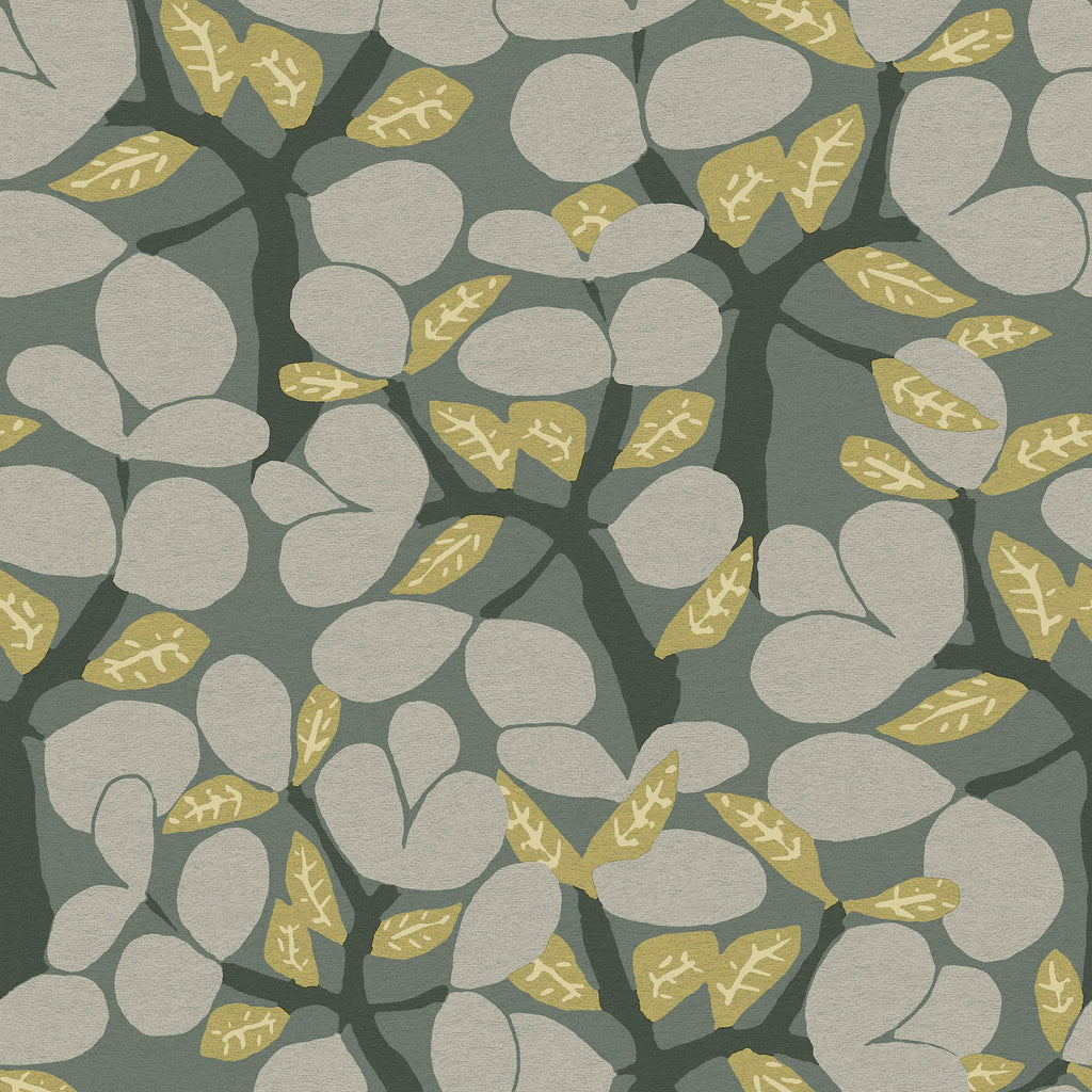 Janneiro Botanica Wallpaper - Sage pattern