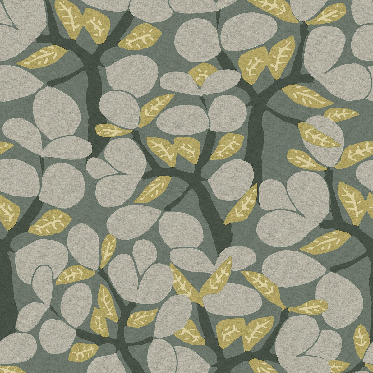 Janneiro Botanica Wallpaper - Sage pattern