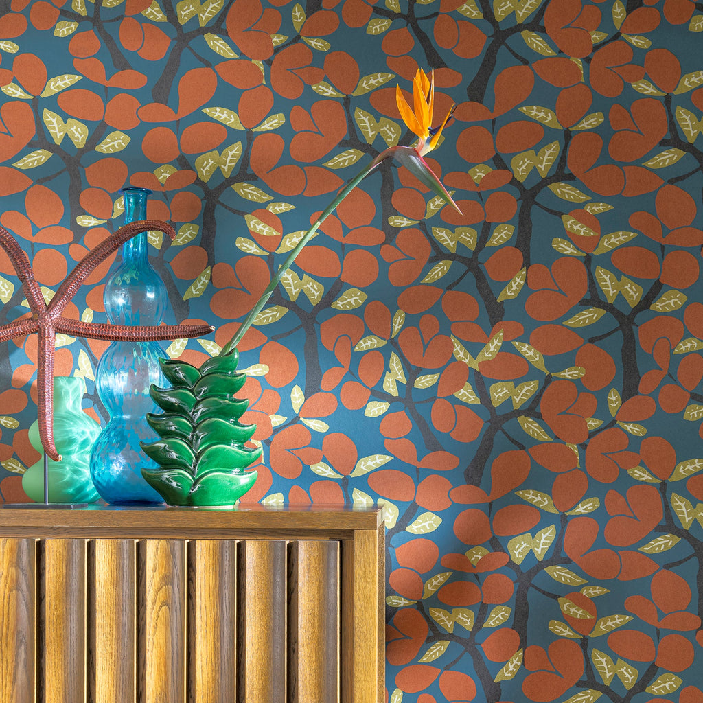 Janneiro Botanica Wallpaper - Orange room view