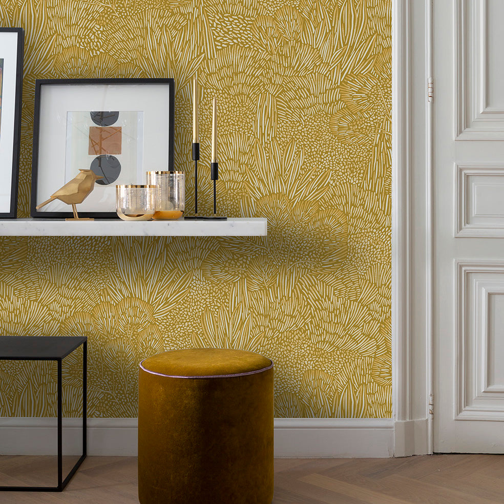 Samba Botanica Wallpaper - Yellow room view