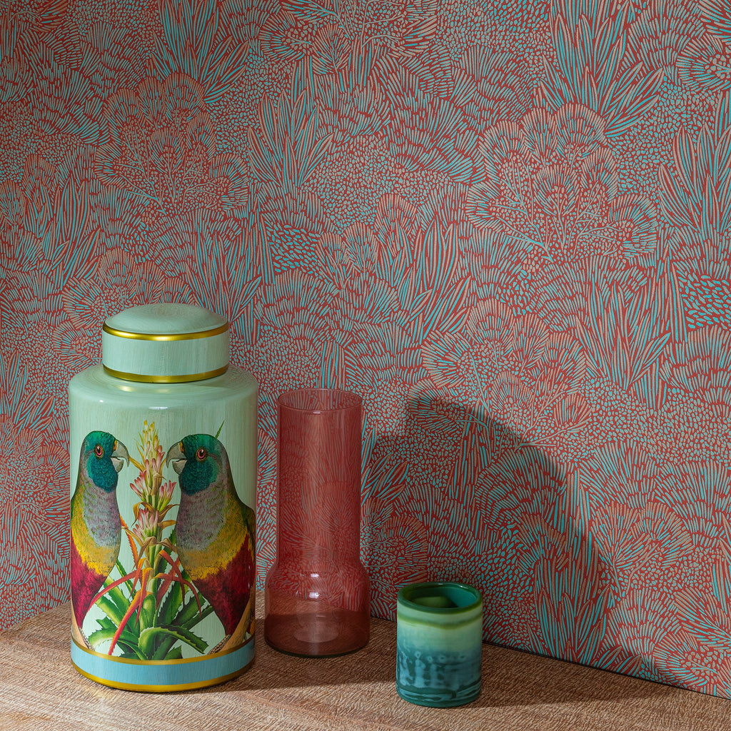 Samba Botanica Wallpaper - Red room view