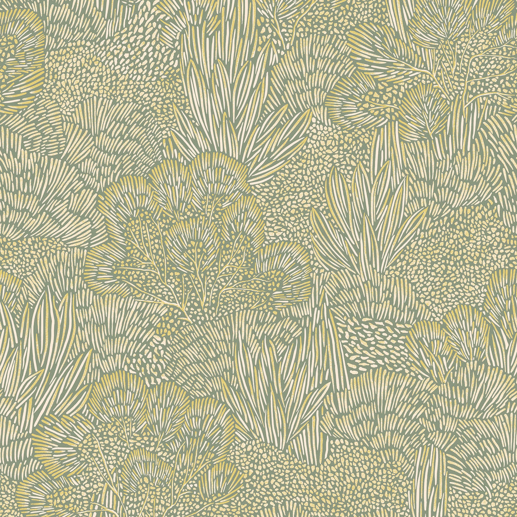 Samba Botanica Wallpaper - Green pattern