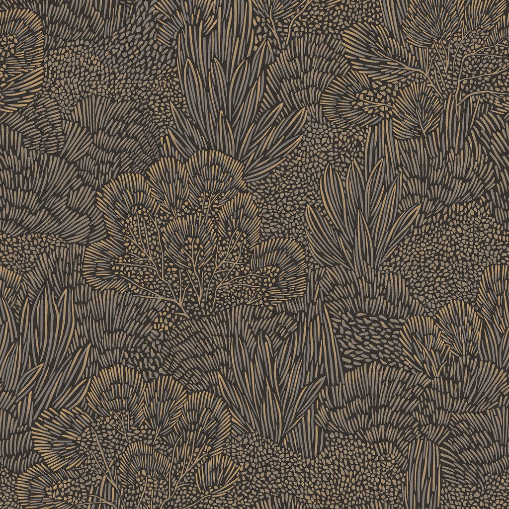 Samba Botanica Wallpaper - Black pattern