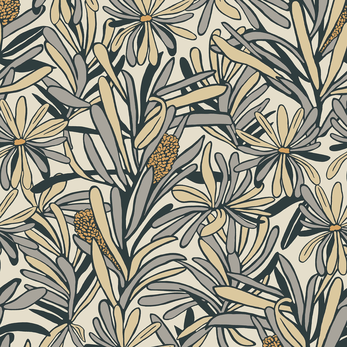 Fandango Bloom Wallpaper - White pattern