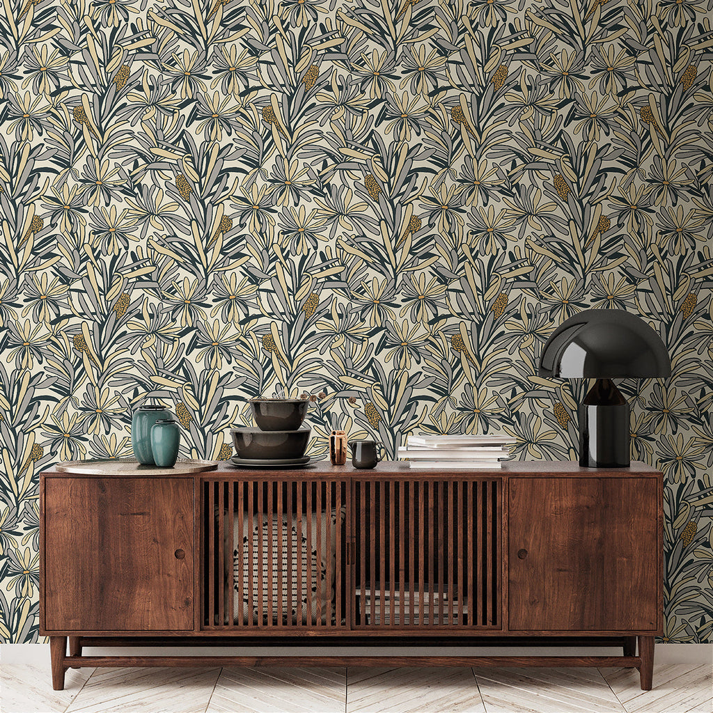Fandango Bloom Wallpaper - White room view