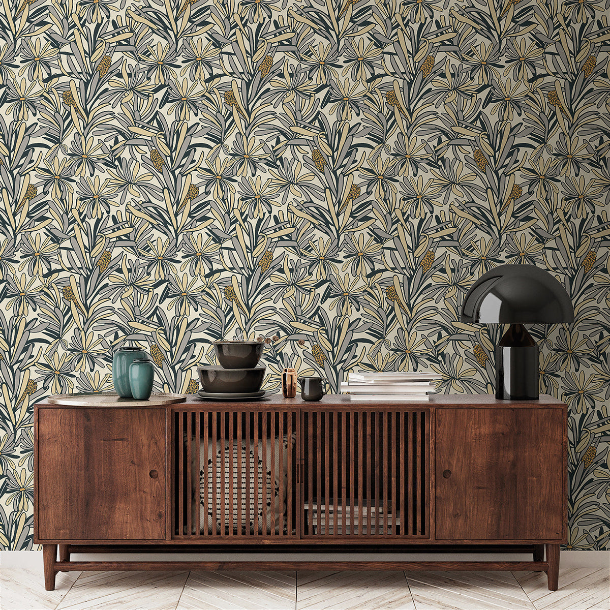 Fandango Bloom Wallpaper - White room view
