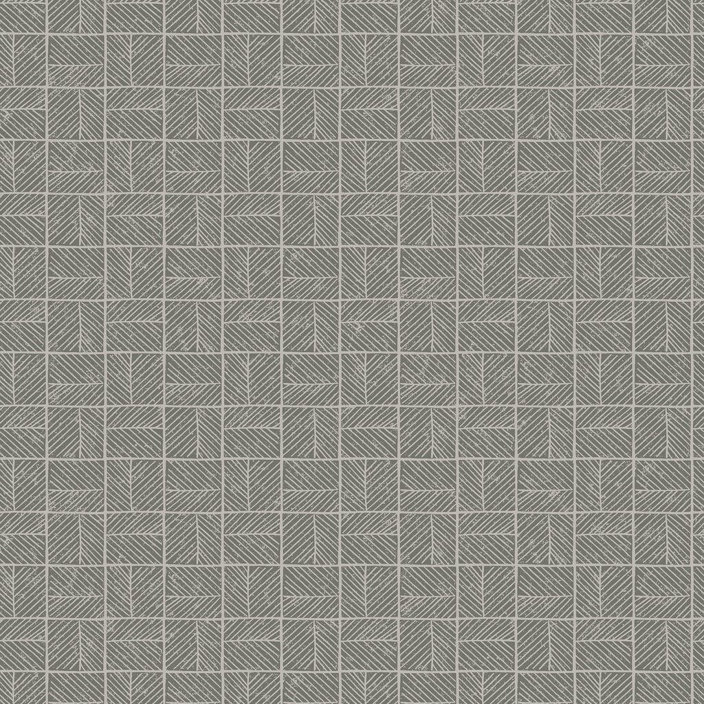 Carimbo Mosaic Wallpaper - Gray pattern