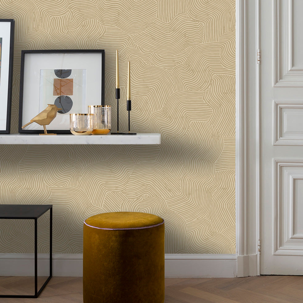 Bahia Dunes Wallpaper - Beige room view