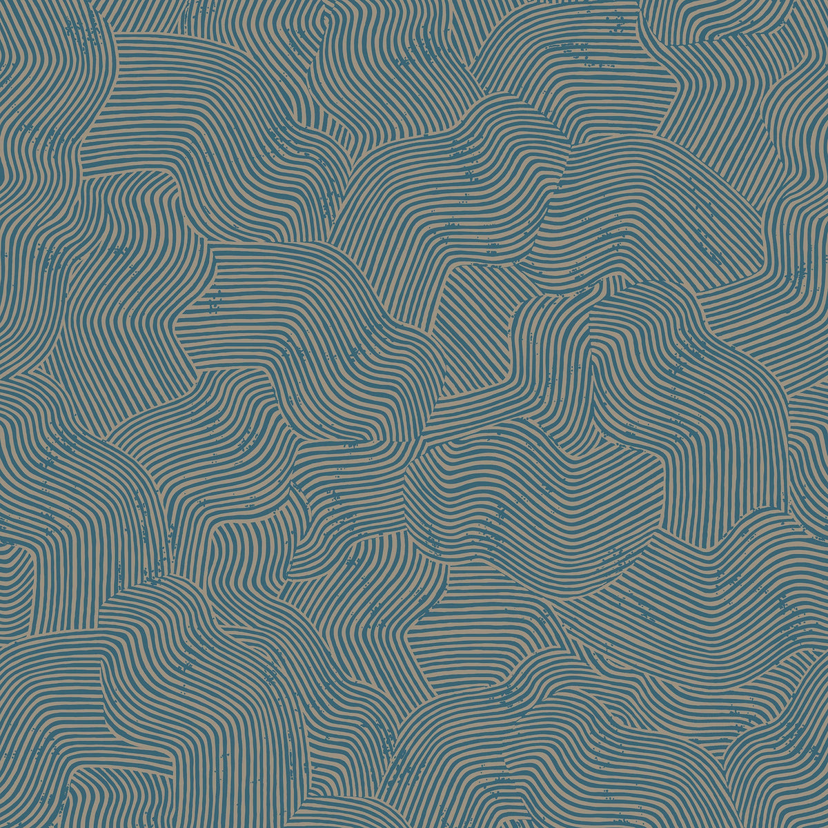 Bahia Dunes Wallpaper - Navy pattern