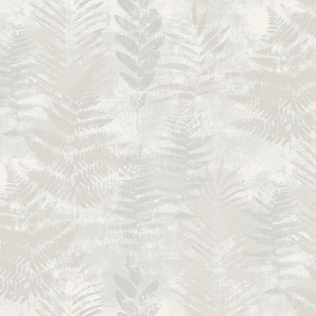 Fern Horizon Wallpaper - White pattern
