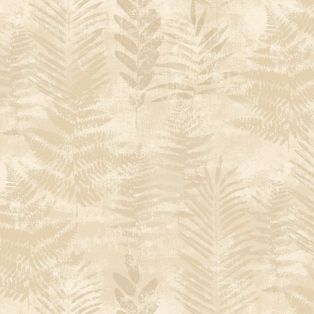 Fern Horizon Wallpaper - Beige pattern