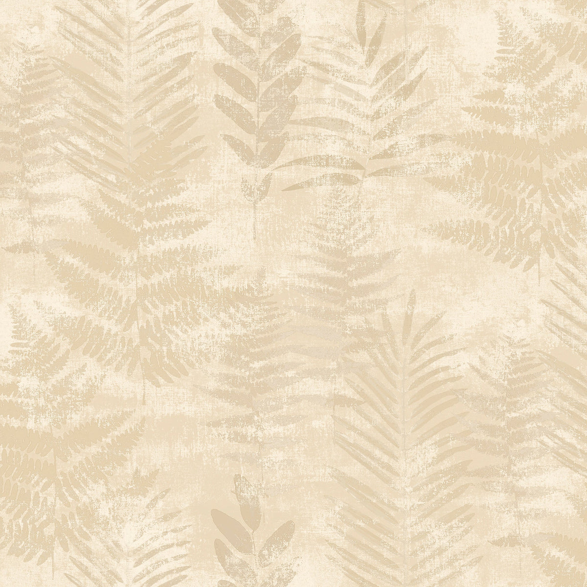Fern Horizon Wallpaper - Beige pattern