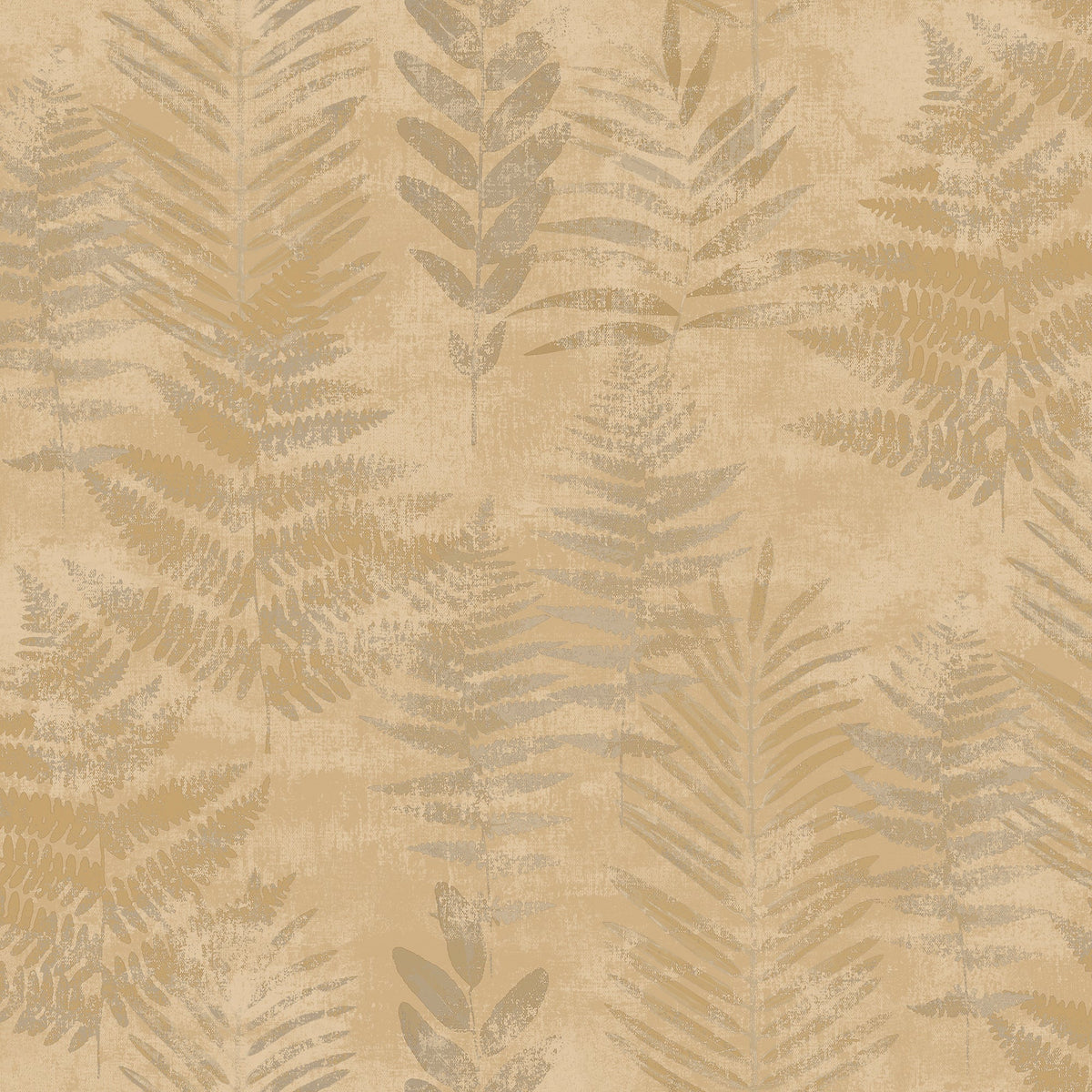 Fern Horizon Wallpaper - Tan pattern